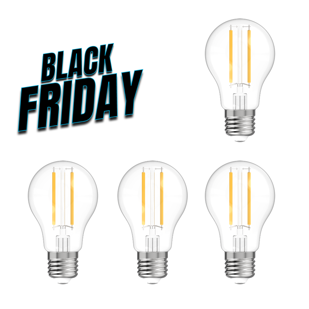 4-Pack Hihome Smart Filament LED WiFi Bulb Warm White 2700K to Cool White 6500K