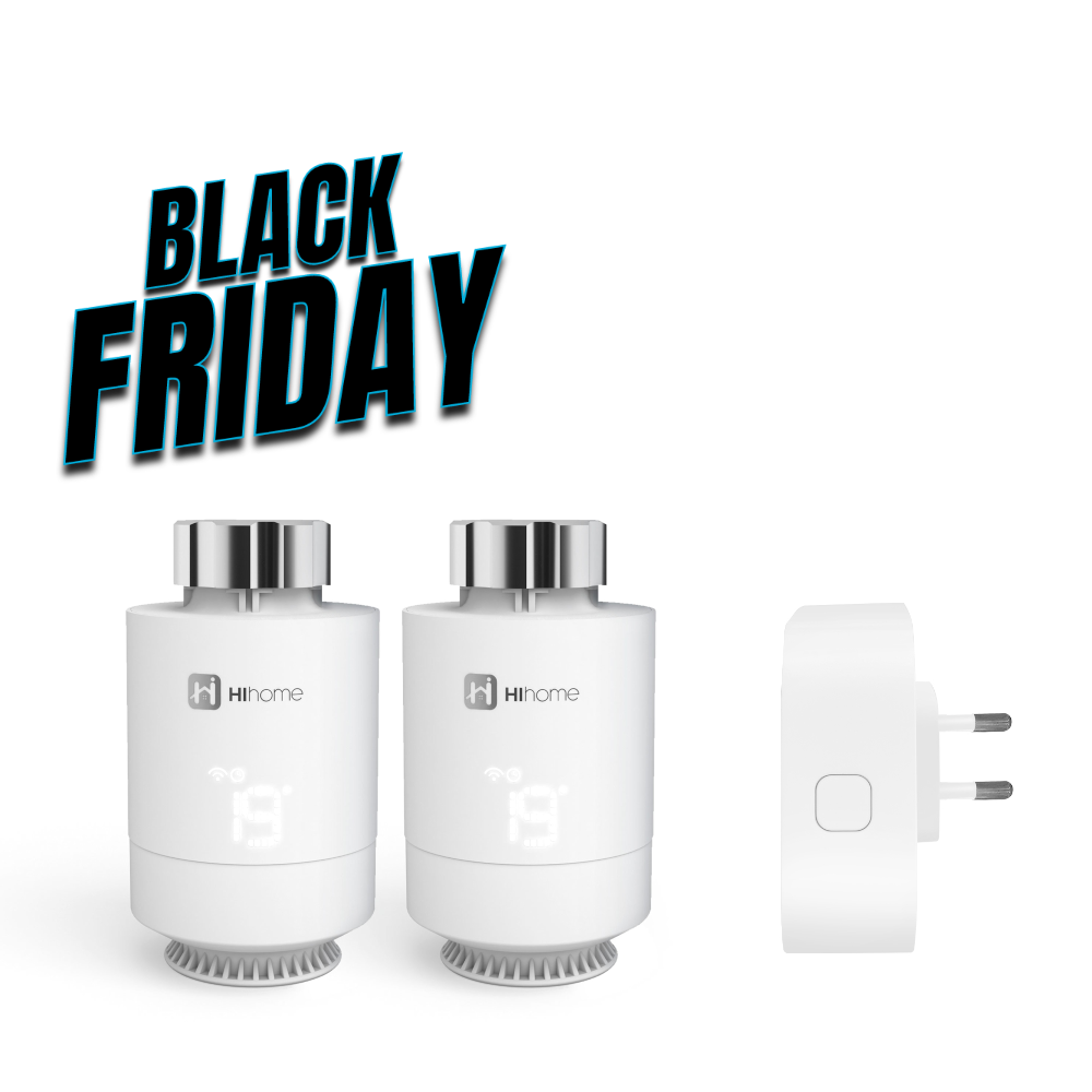 Hihome Smart Zigbee Radiator Thermostat V2 Starter Kit - 2 Thermostats