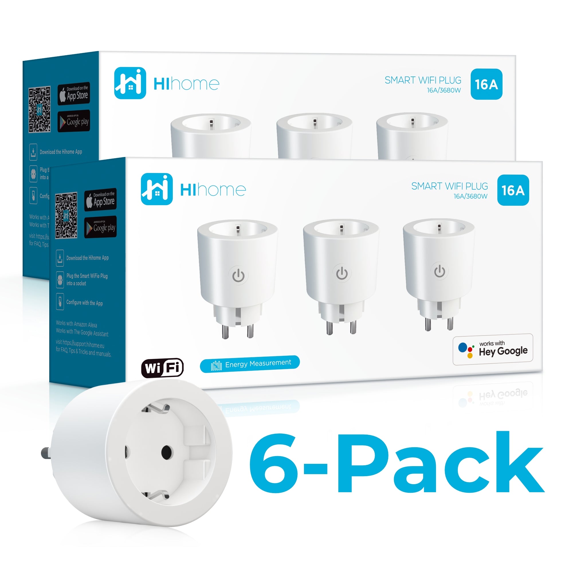 3-pack Hihome Smart WiFi Plug Gen2 WPP-16R