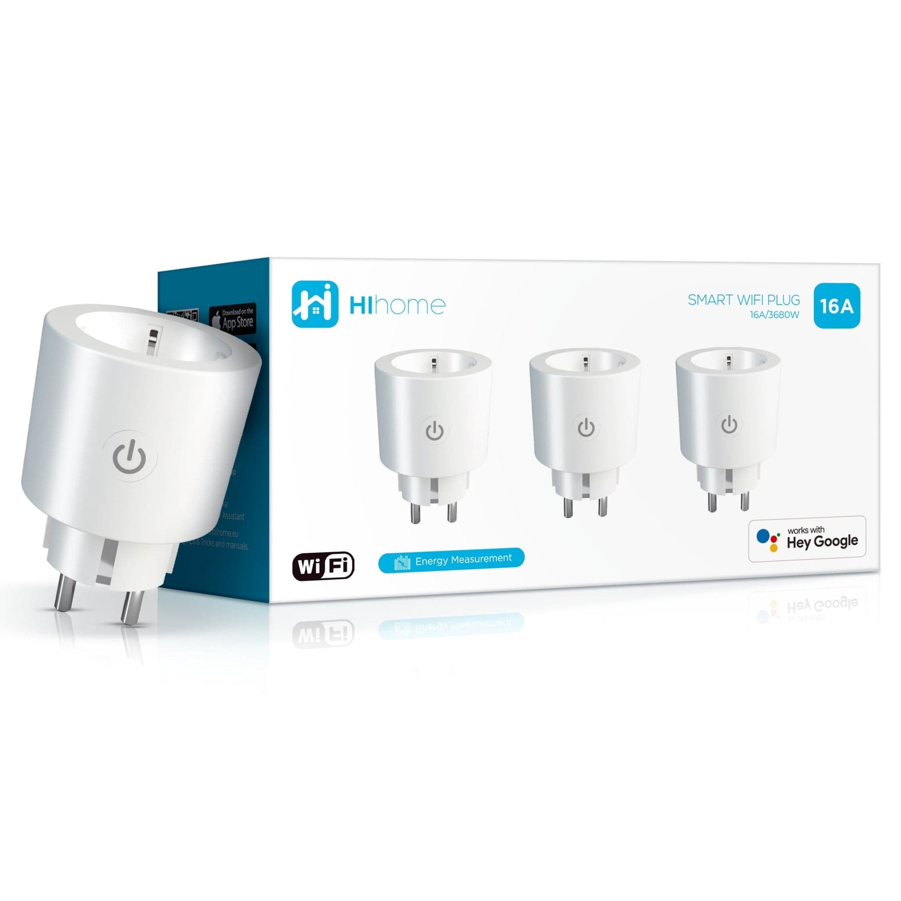 Hihome 3-pack Hihome Smart WiFi Plug Gen2 16A met energiemeter WPP-16R-3-Pack