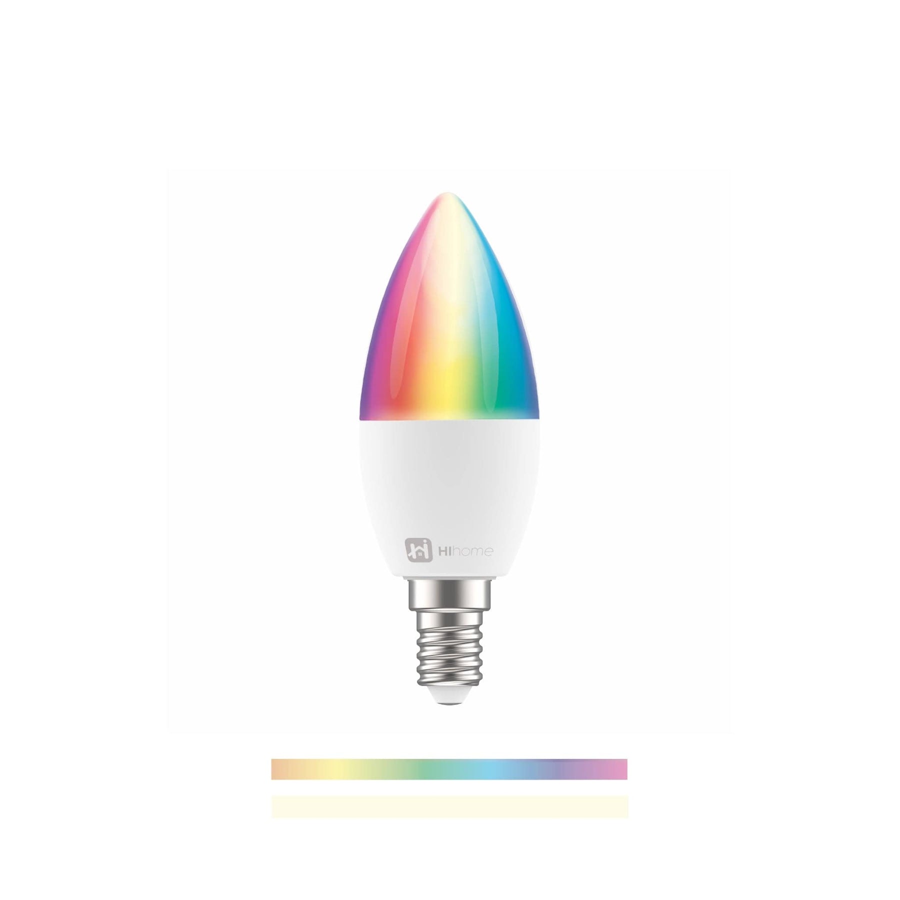 Hihome Smart LED WiFi RGB + Warm White (2700K) candle E14