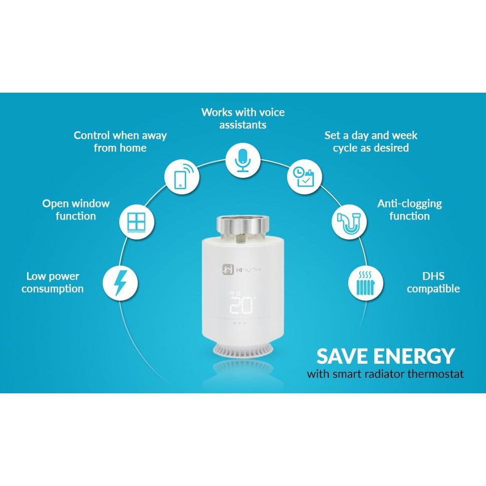 Hihome Smart Zigbee Radiator Thermostat V2 Starter Kit - 3 Thermostats