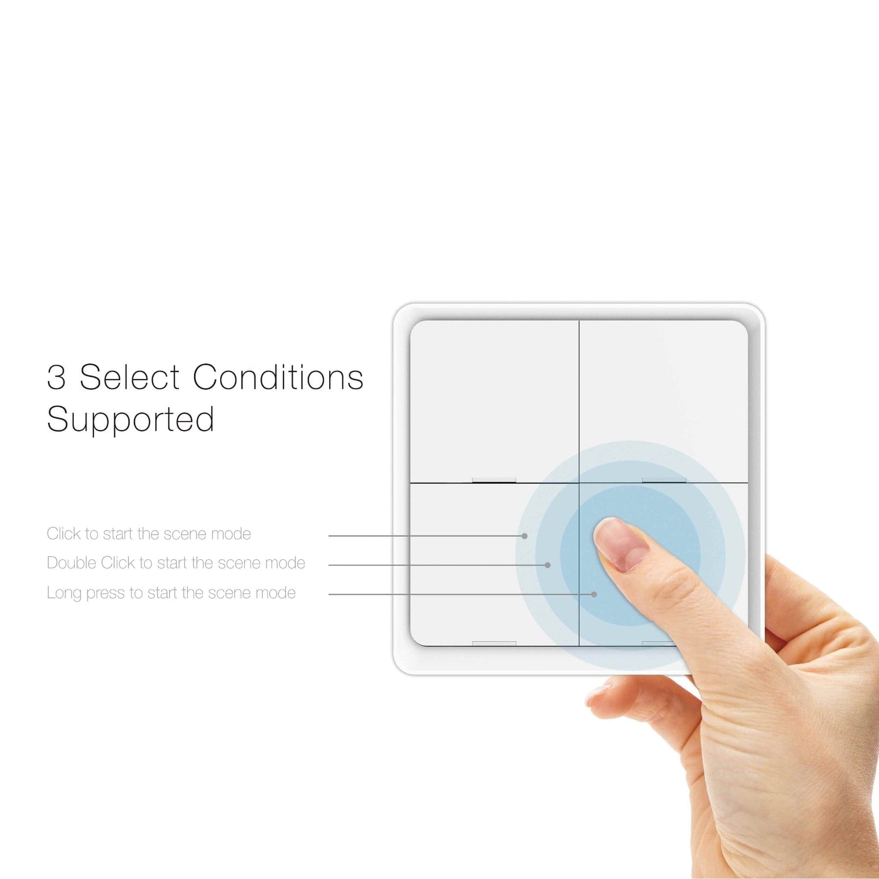 Hihome Hihome Zigbee draadloze schakelaar - 4 knoppen WZB-SW1-4