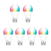 6-Pack Hihome Smart LED WiFi Bulb Gen.2 RGB 16M Colors + Warm White 2700K to Cool White 6500K