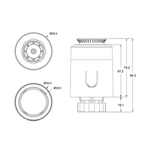 Hihome Smart Zigbee radiatortermostat V2 Starter Kit - 3 termostater