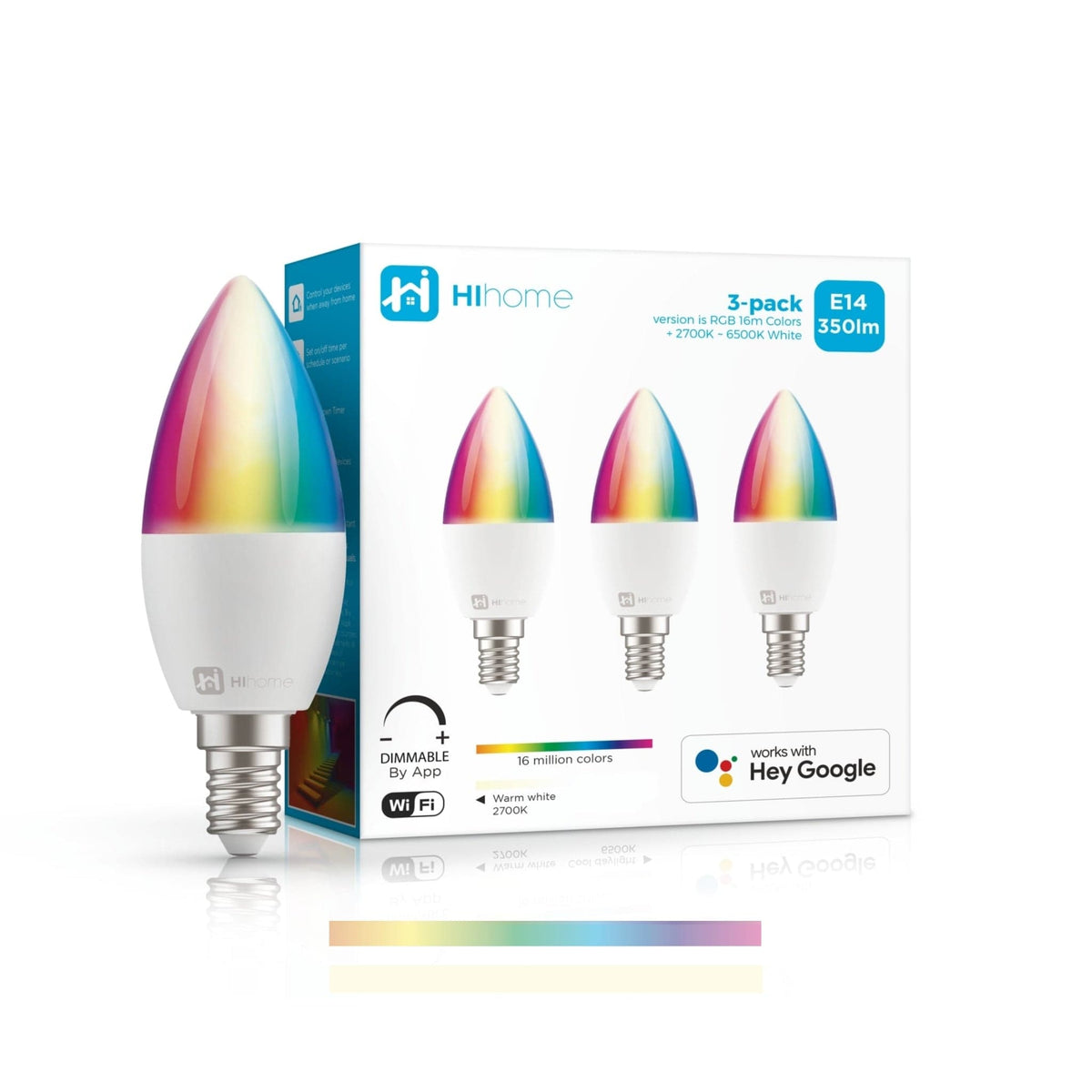 3-Pack Hihome Smart LED WIFI Candle E14