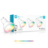 Hihome 3-pack Hihome Smart LED WiFi GU10 RGB 16M Colors + Warm White 2700K WAL-GU10RGBW 3-pack
