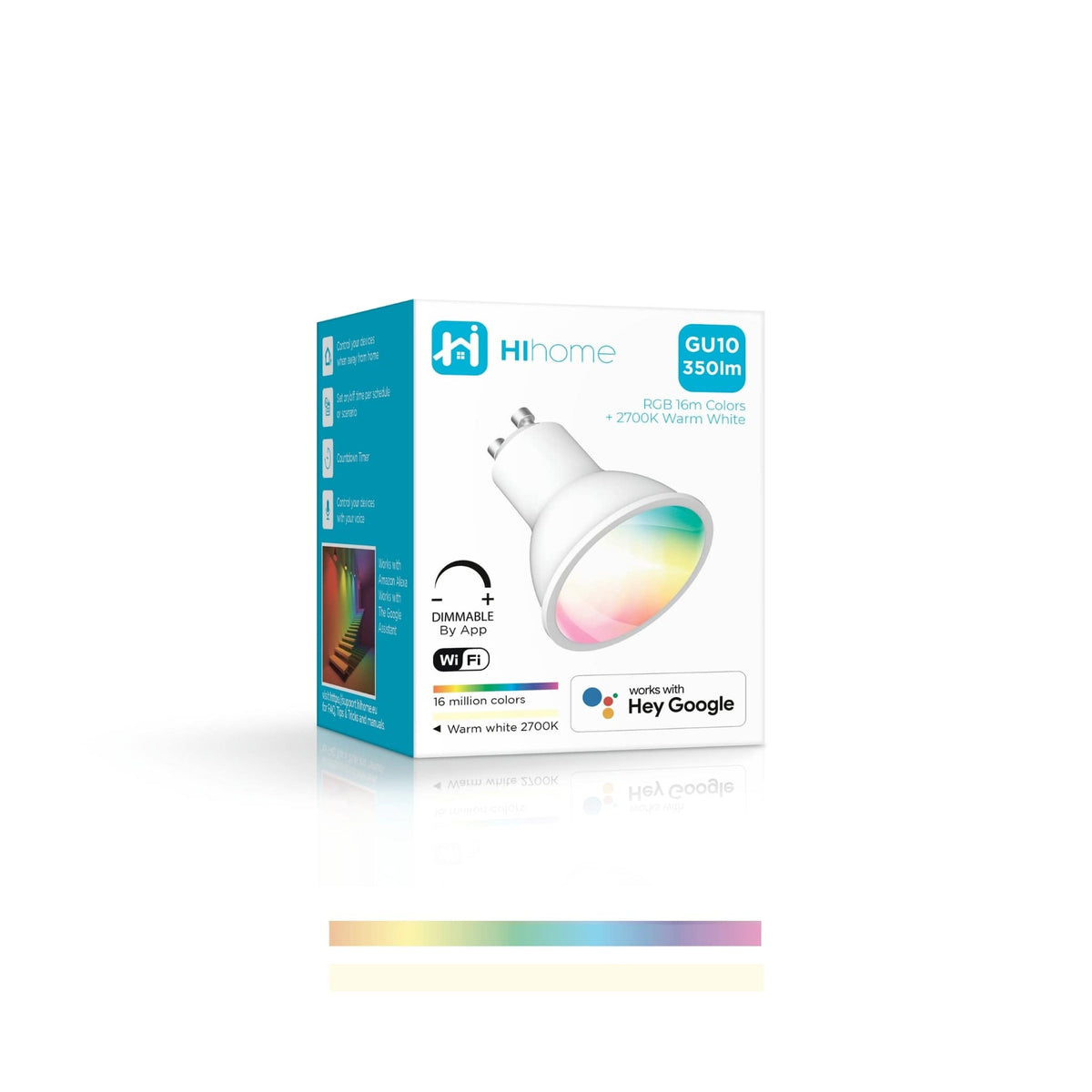 Hihome Smart LED WiFi GU10 RGB 16M Colors Warm White 2700K