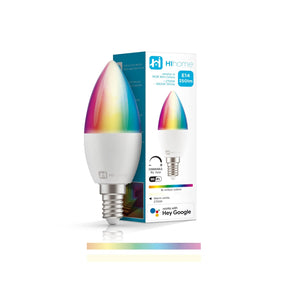 4-Pack Hihome Smart LED WiFi RGB + Warm Wit (2700K) kaars E14