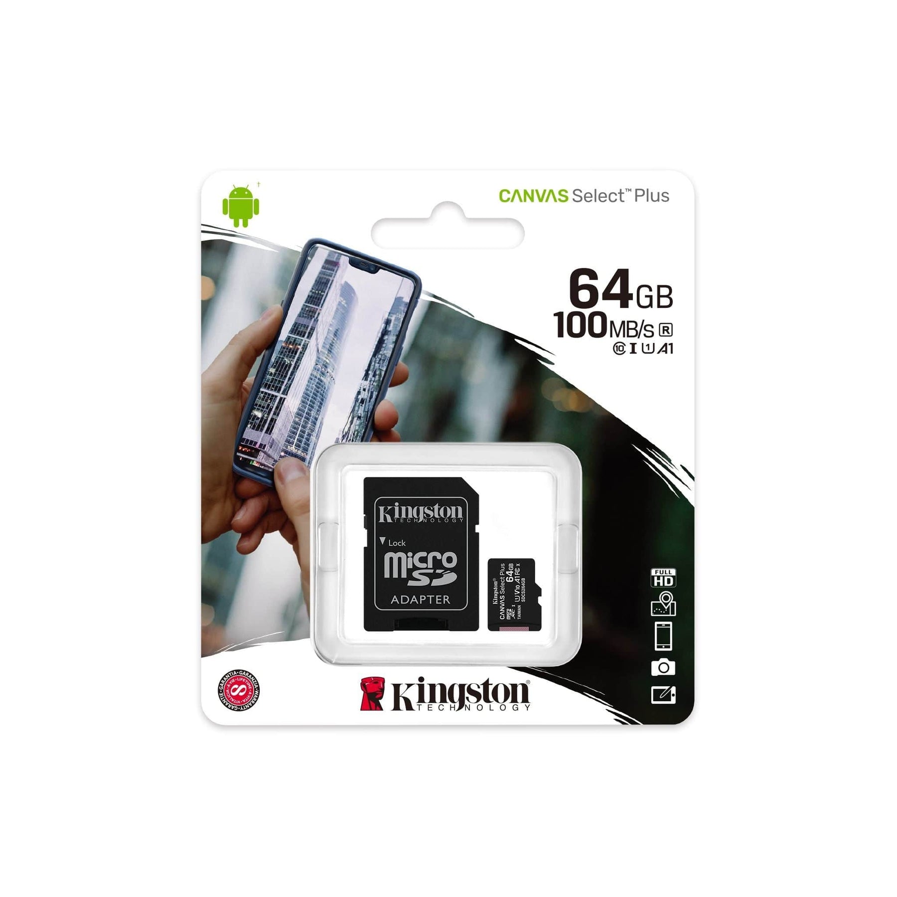 Kingston Standard Kingston Technology microSD hukommelseskort klasse 10 64GB SDCS2/64GB